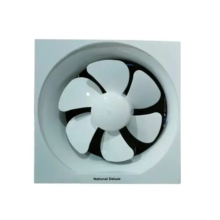 National Deluxe 8 Inch Wall Exhaust Fan White PVC Plastic Ventilation Air Cooler