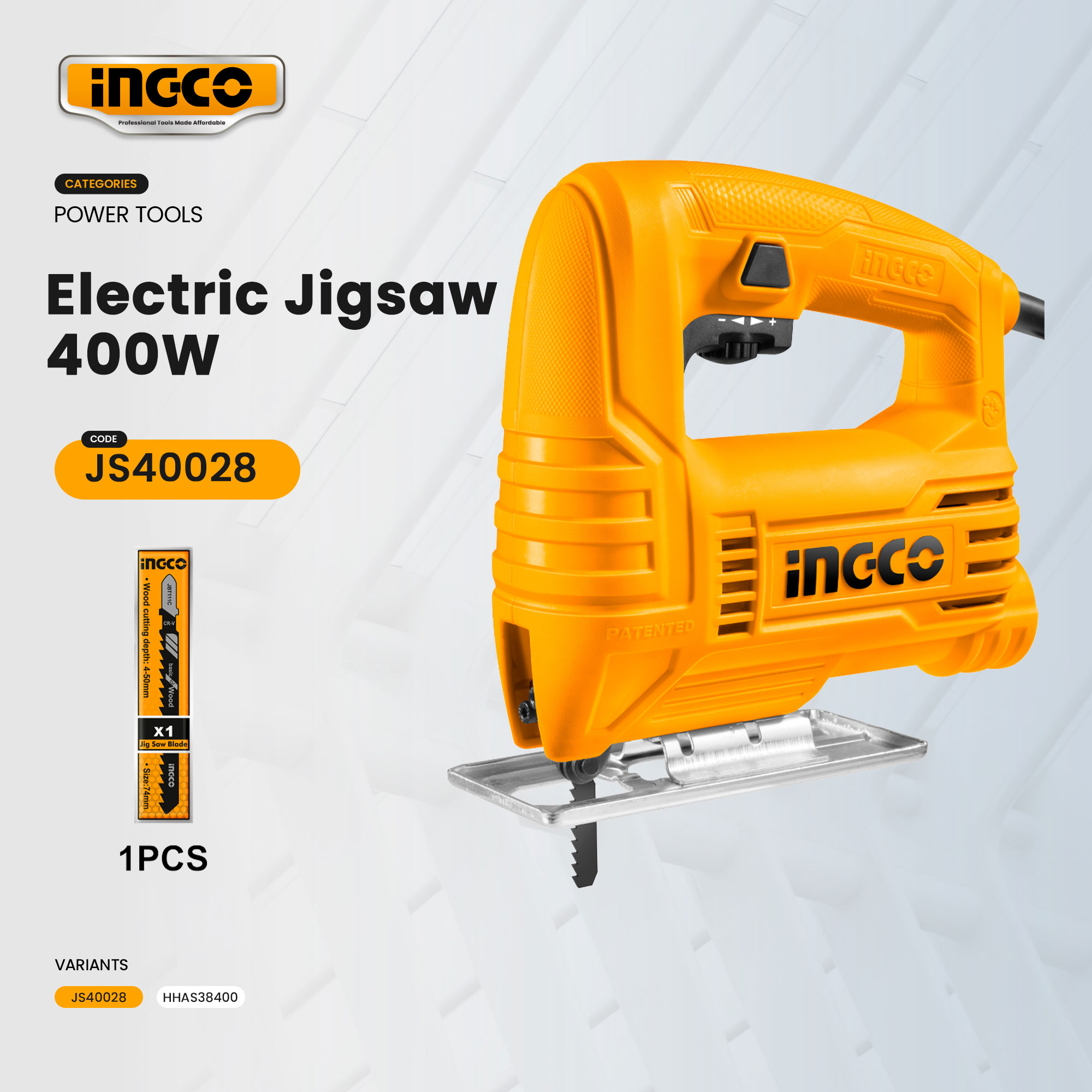INGCO 400W Jigsaw and will also show you how to use the INGCO Jigsaw with a scrap wood.