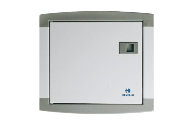 HAVELLS DB Board SPN 4Way Capacity (8x7x3) Three Phase MCB Incoming for Single Phase Outgoing Distribution Box