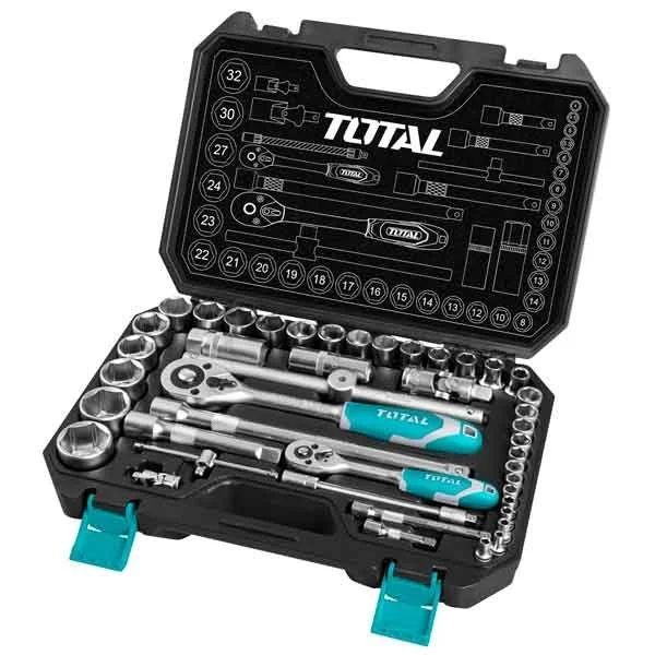 1/4″ & 1/2″ 44pcs Socket Set Total Brand THT421441