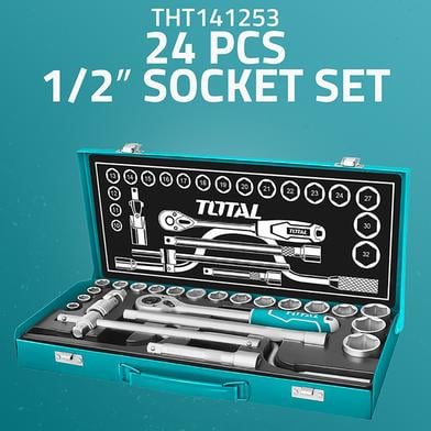 Total THT141253 Socket Set 1/2inch 24pcs