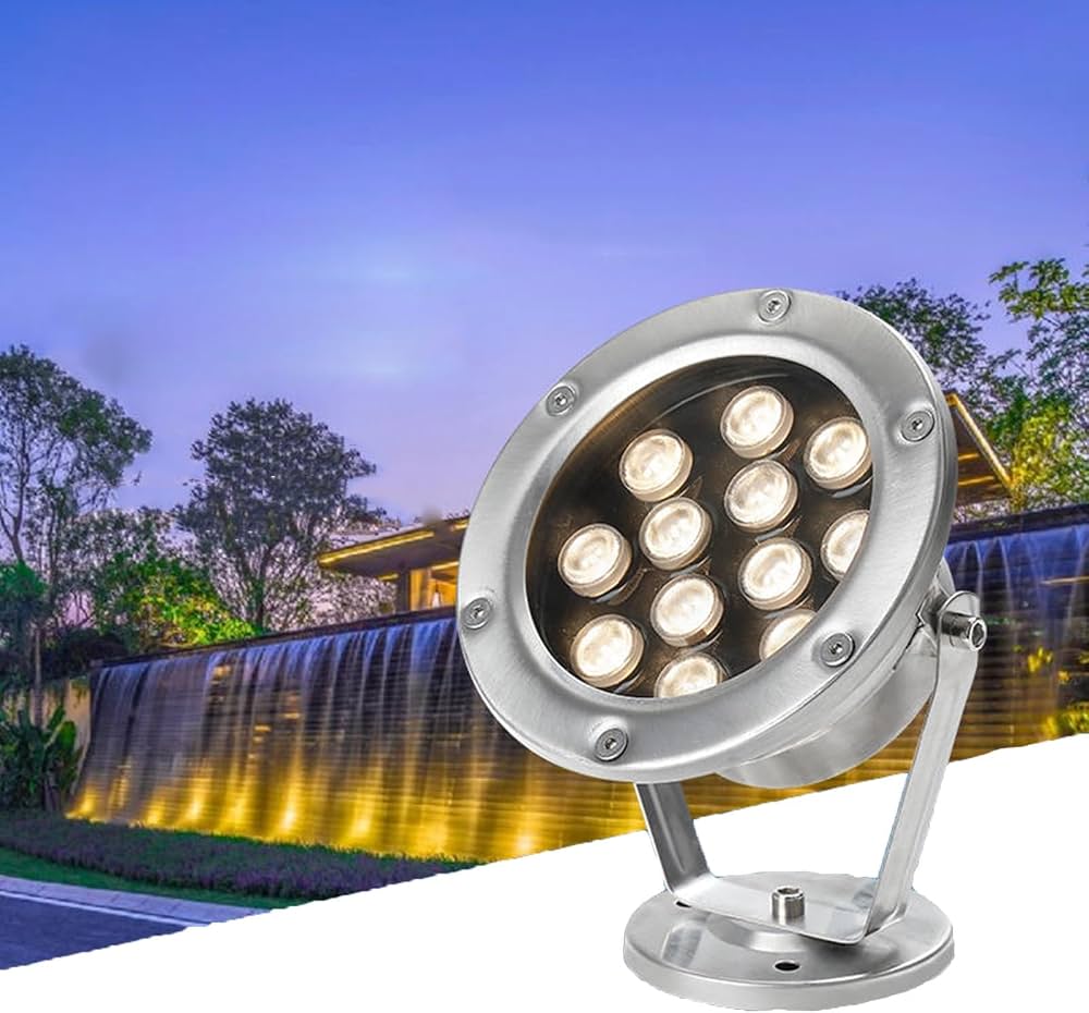 Waterproof RGB LED light 12w DMX512 Single Color RGB Color Changing IP68 Waterproof Rgb Led Underwater Light Swimming Pool Fountain Aquarium Fish Tank Pond Lamp