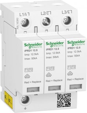 Schneider SPD 20KA+40kA+63KA 4 Module 3 Pole and Neutral Type 2 Surge Protector Circuit Breaker