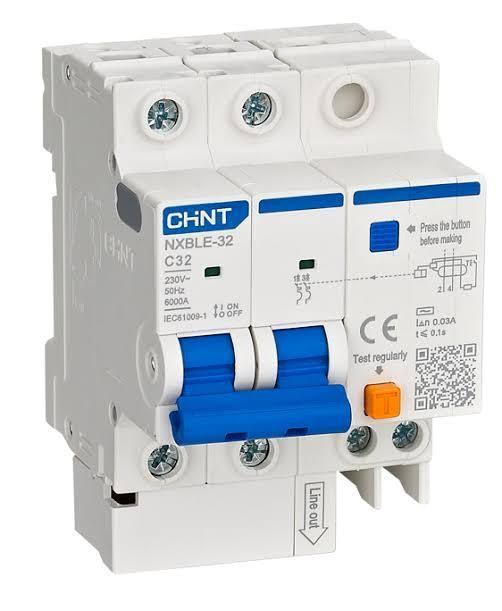 RCBO DP CHINT NXBLE-63 2 POLE 16A+20A+32A TO